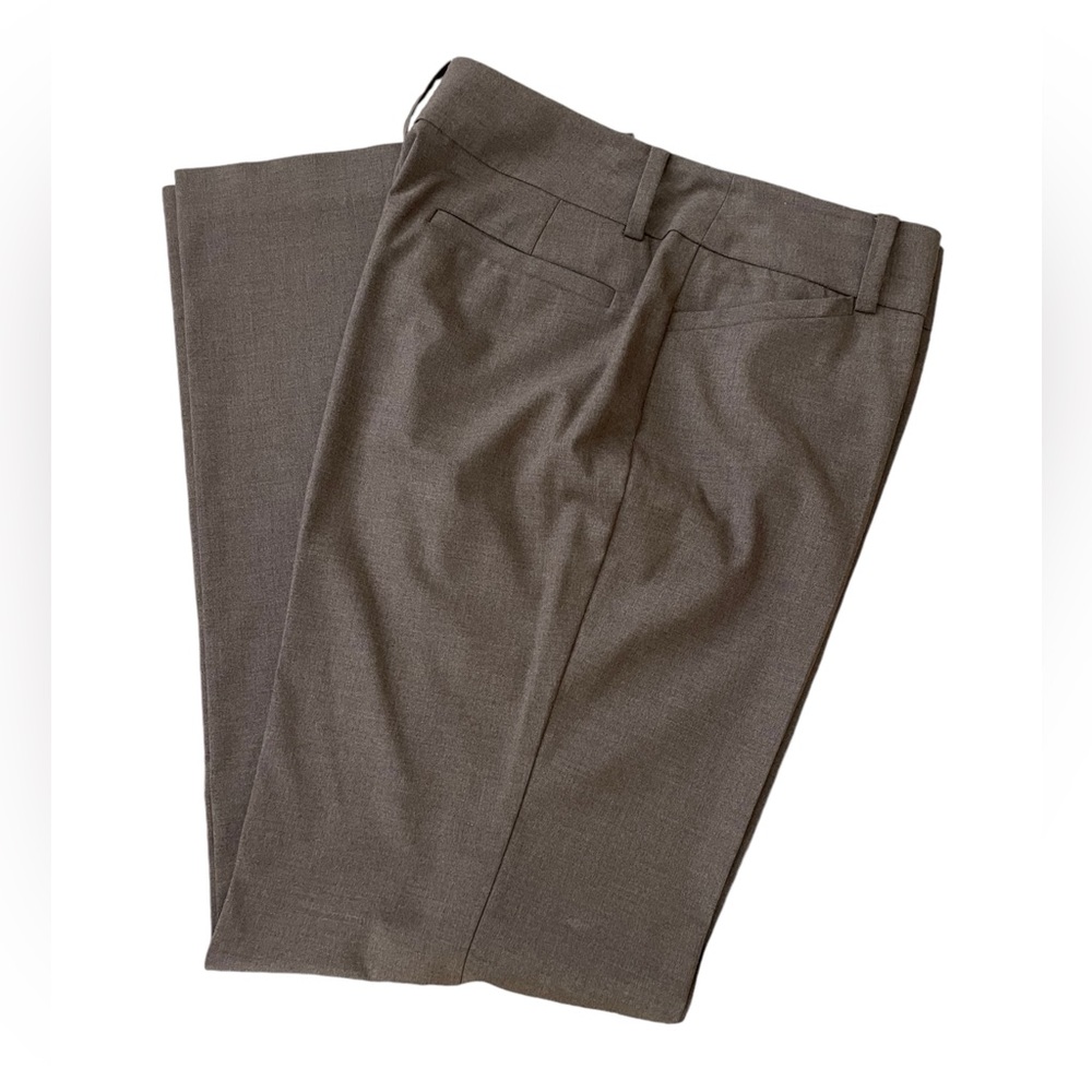 Ann Taylor Brown Curvy fit polyester/rayon/spandex career dress pants.